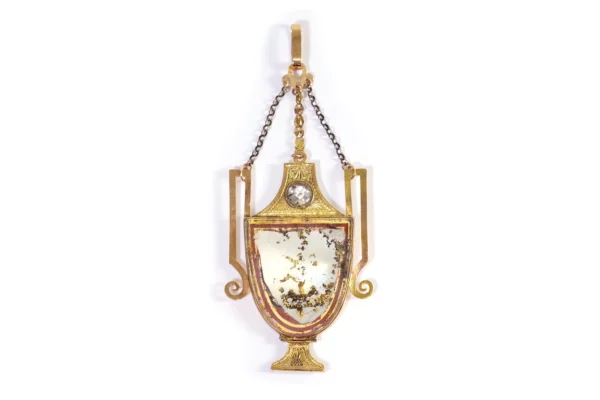 antique reliquary gold pendant