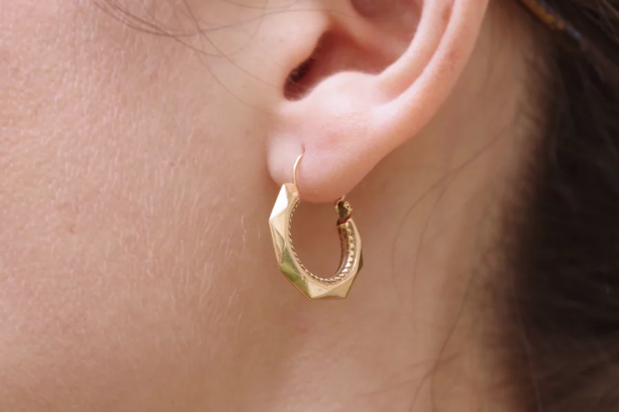 gold hoop earrings