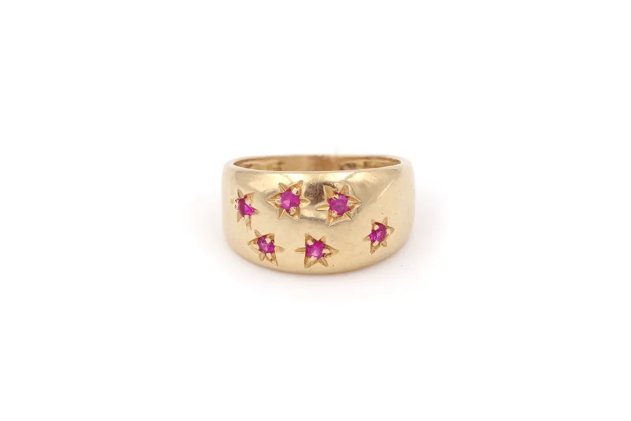 bague bandeau constellation en or