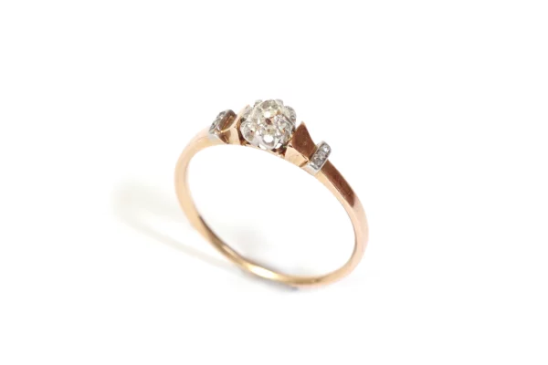 bague solitaire ancienne en or