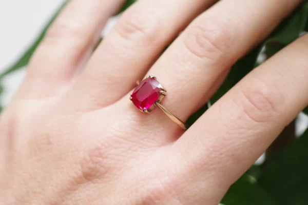 ruby solitaire ring