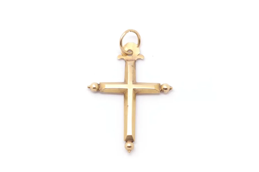 french gold cross pendant