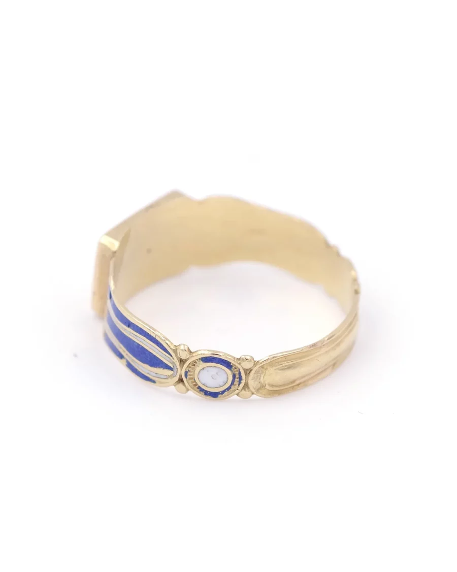 signet french gold ring