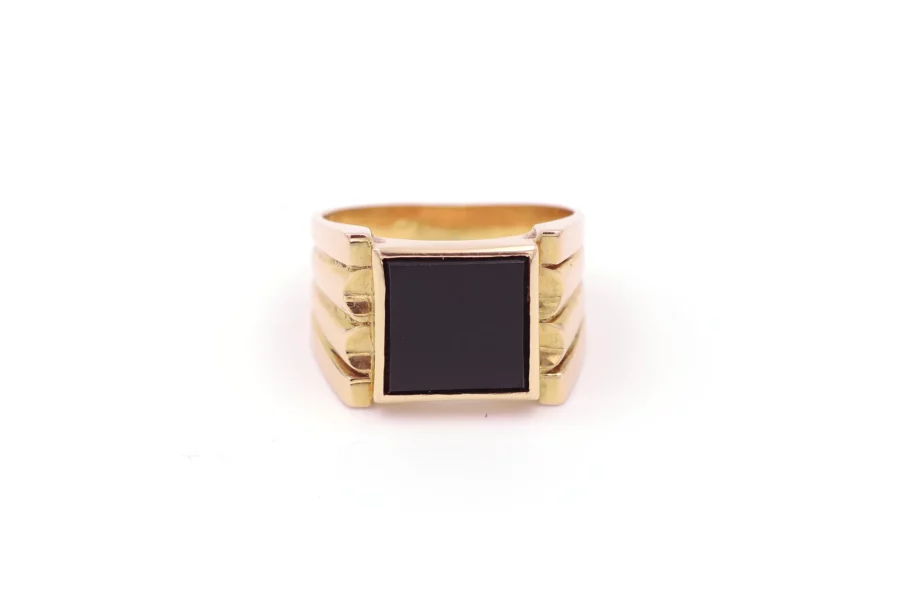 Bague onyx en or